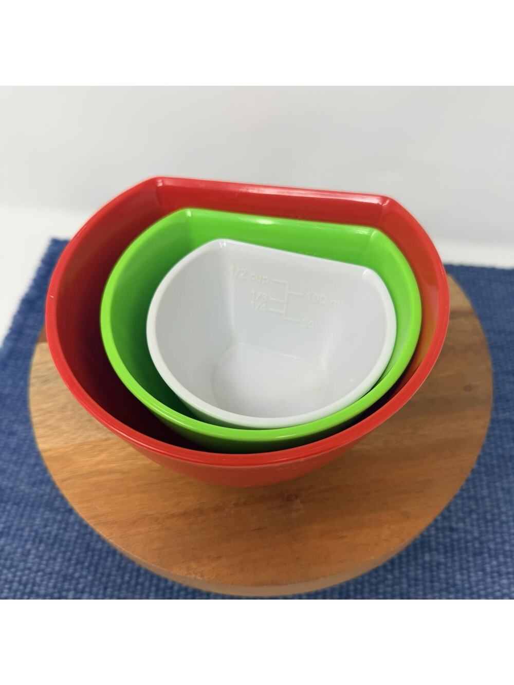 Cuisipro 3-Piece Scoop Bowl Measuring Set, Assorted